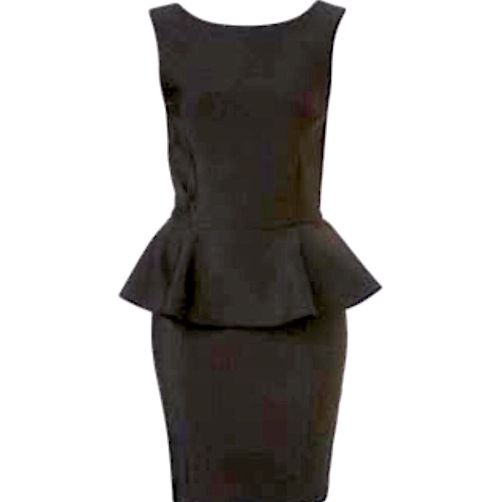 Vivienne Tam Dress NWT Peplum Ponte Body-Con Sleeveless Black Size Medium